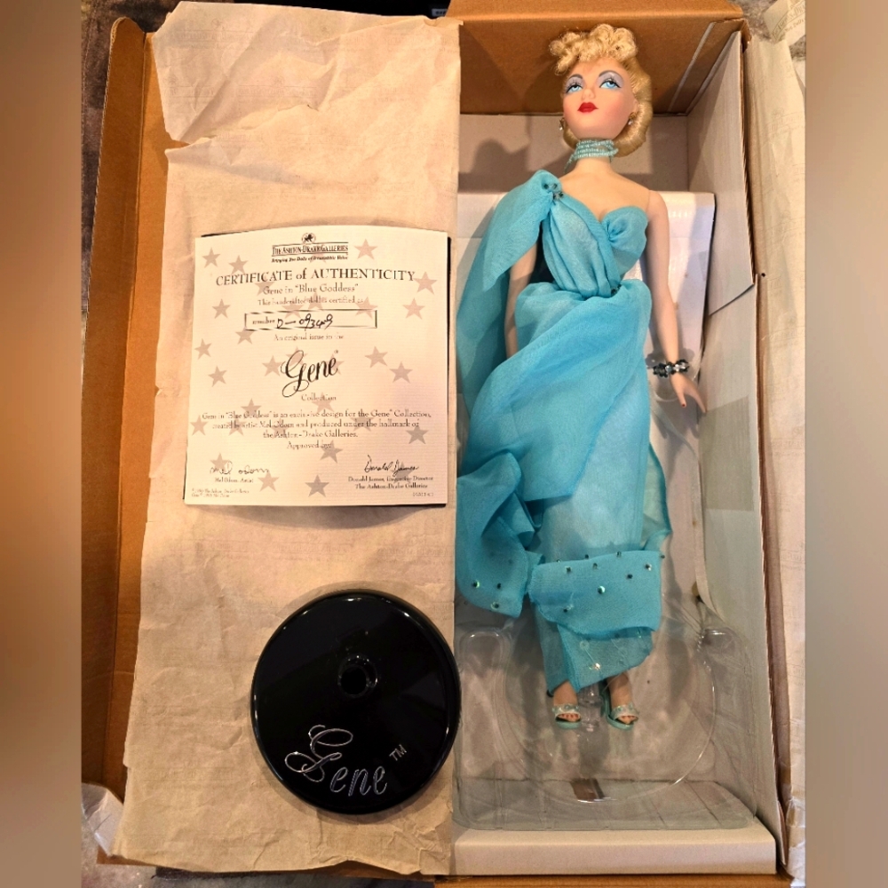 NEW Ashton Drake Galleries Mel Odom Blue Goddess Gene Doll